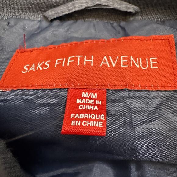 Womens‎ Saks Fifth Avenue Vest Insulated Puffer Jacket Gray Med - Picture 4 of 6